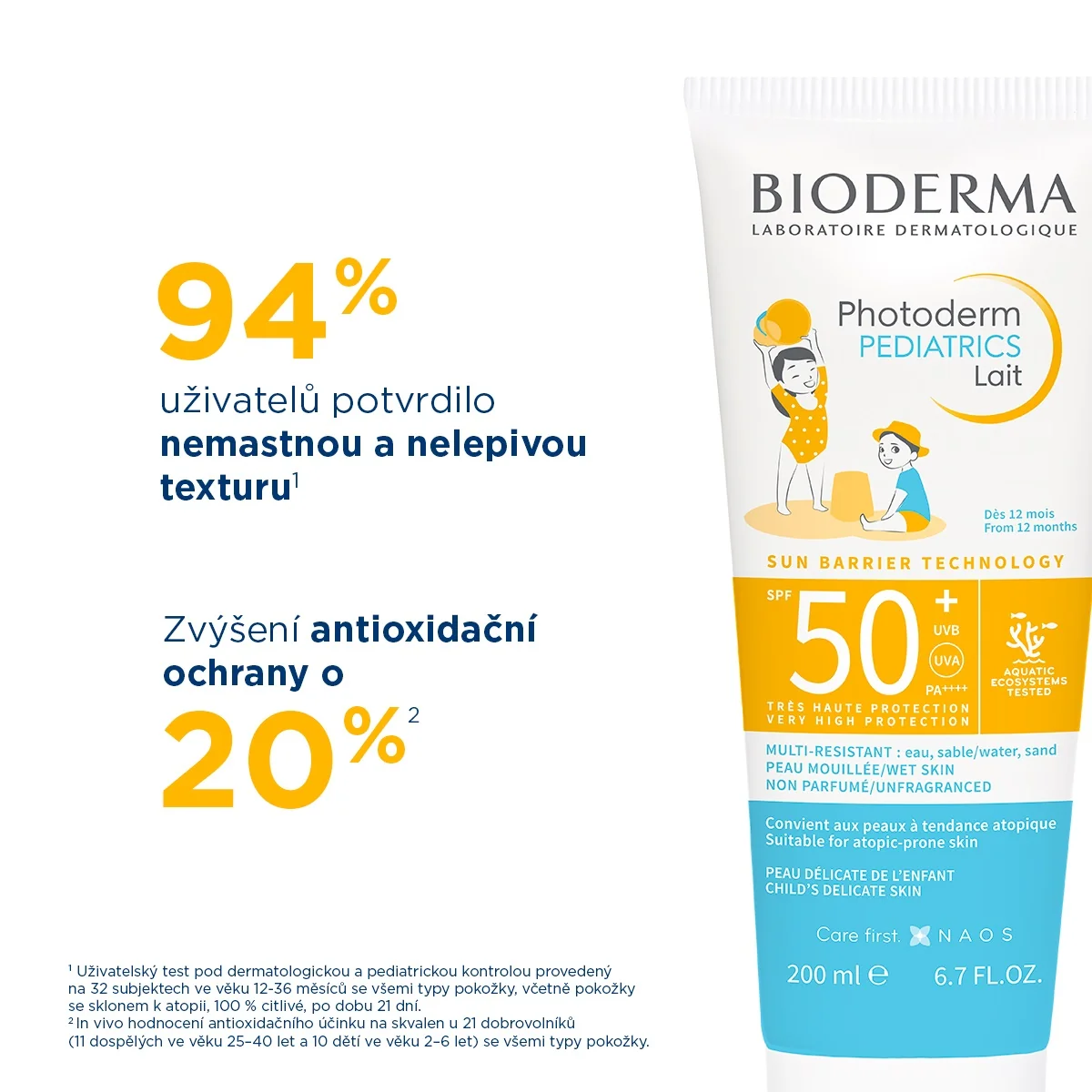 BIODERMA Pediatrics mléko SPF50+ 100 ml