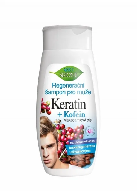 BIO BIONE Keratin + Kofein Regenerační šampon pro muže 260 ml