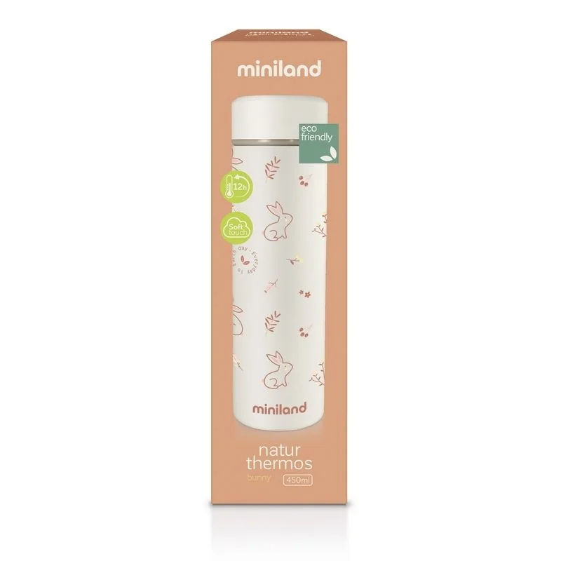 Miniland Termoska Natur 450 ml králíček 1 ks