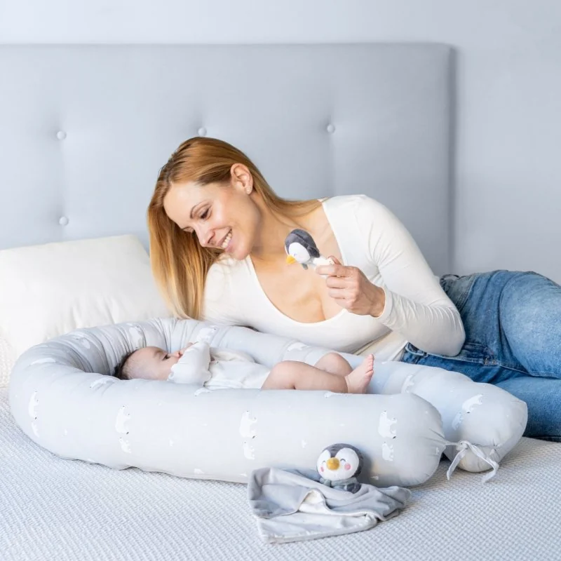 Bonjourbébé bavlněné hnízdečko XL Polaris Grey