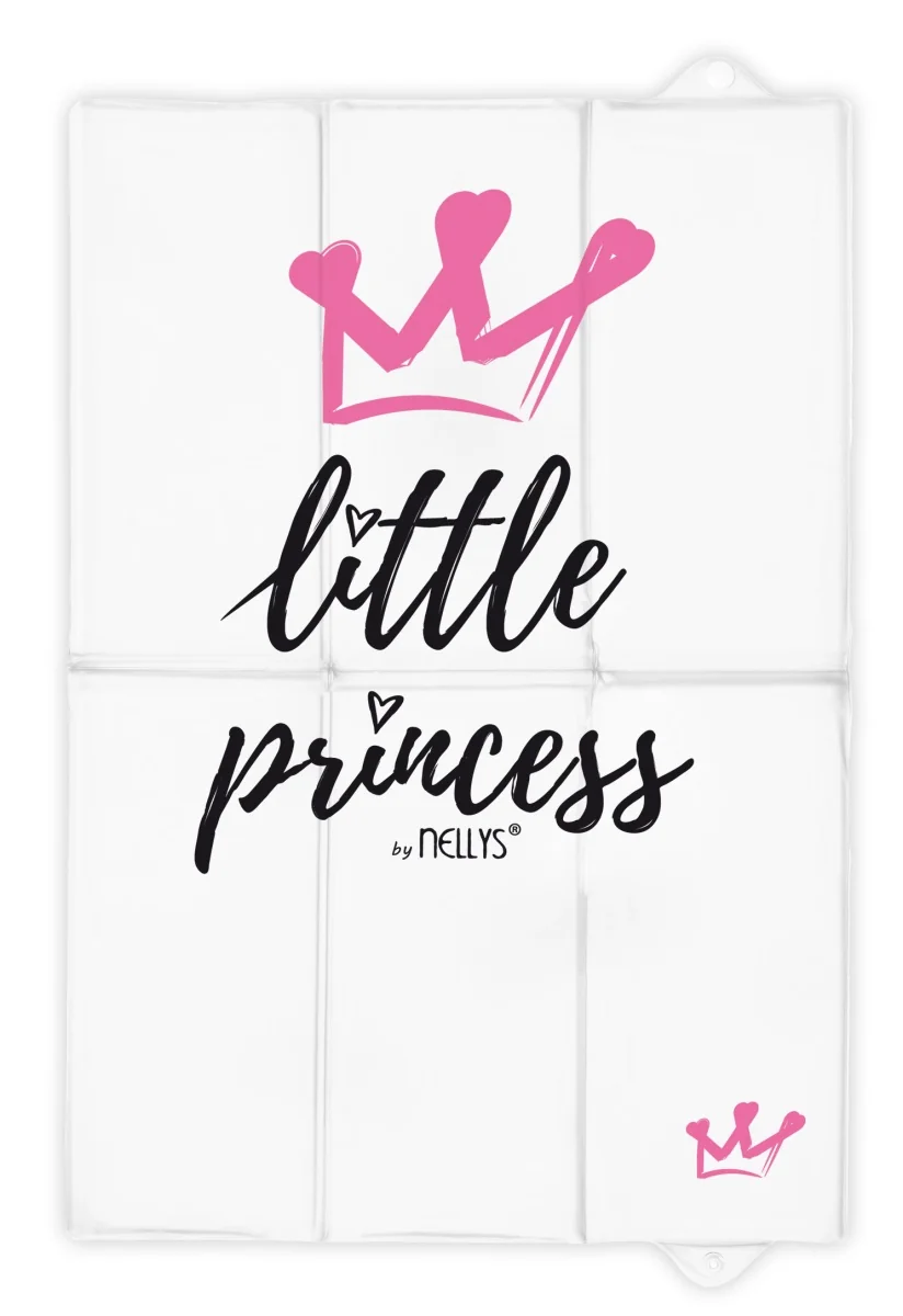 NELLYS Přebalovací podložka měkká Little Princess, bílá, růžová
