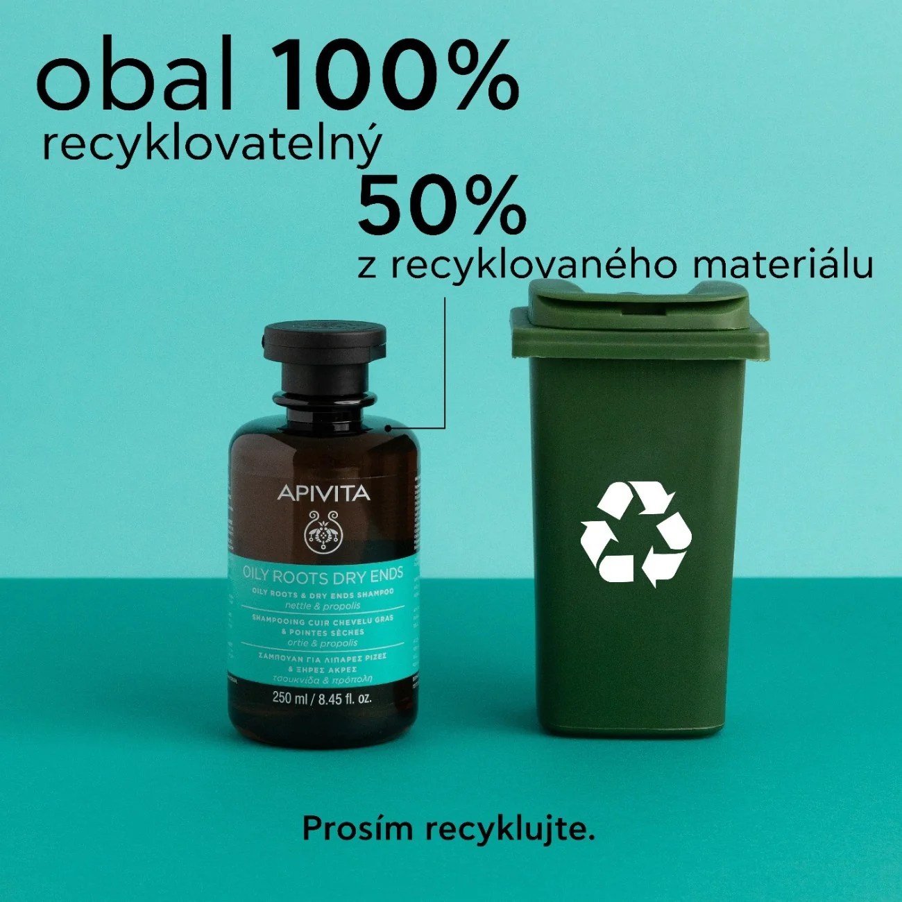 APIVITA Oily Roots Dry Ends šampon na mastné kořínky a suché konečky 250 ml