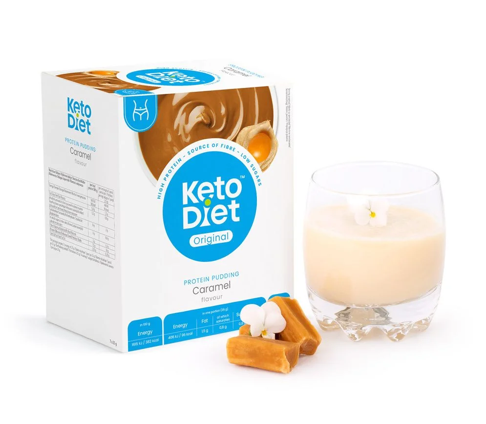 KetoDiet Proteinový pudink karamel 7 porcí