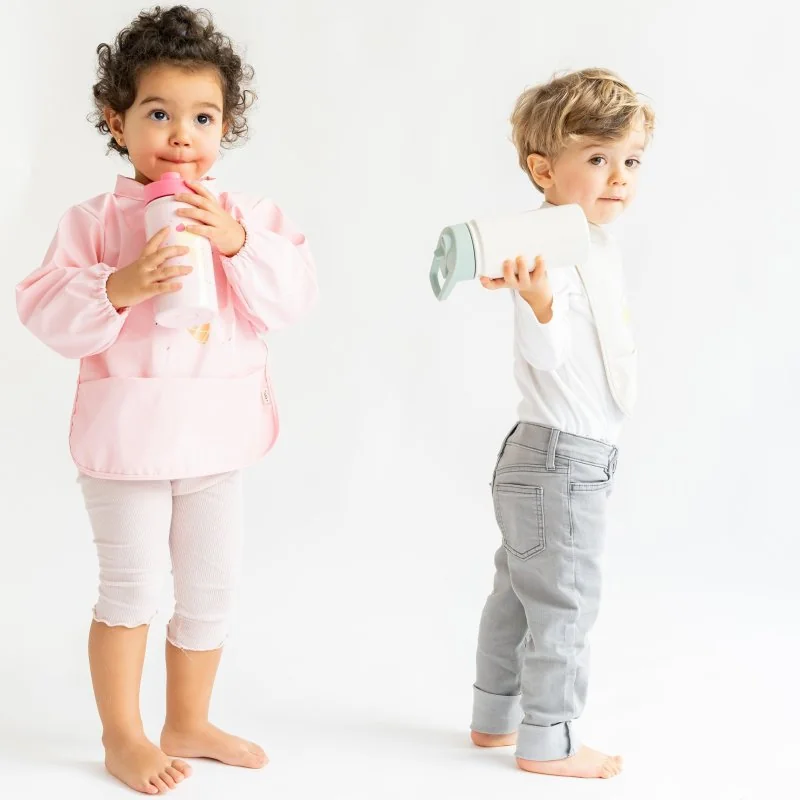 Saro Baby nepropustný bryndák s rukávkama Aloha
