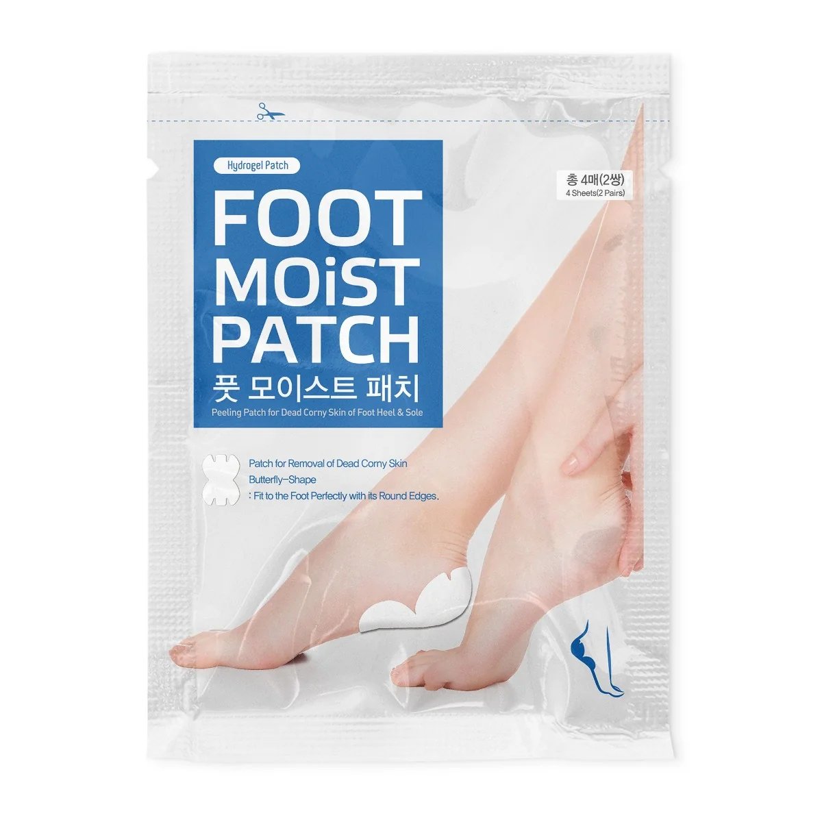 Wooshin Labottach Hydrogelové exfoliační náplasti na paty 2 páry