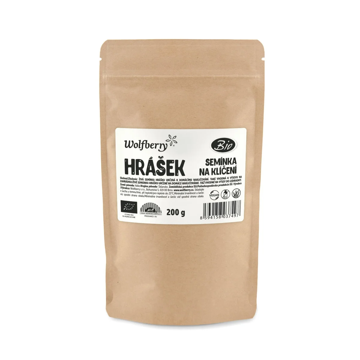 Wolfberry Hrášek BIO semínka na klíčení 200 g