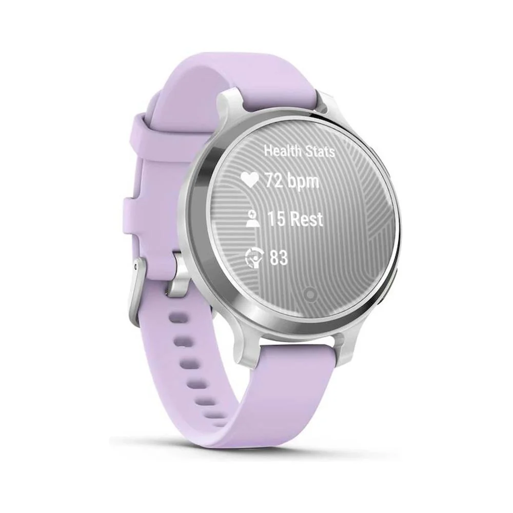 Garmin Lily 2 Active Silicone Band chytré hodinky Silver/Purple Jasmine