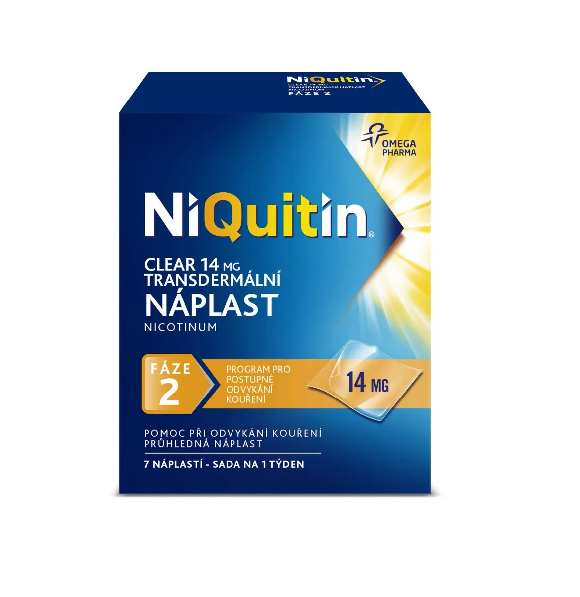 Niquitin Clear 14 mg 7 transdermálních náplastí