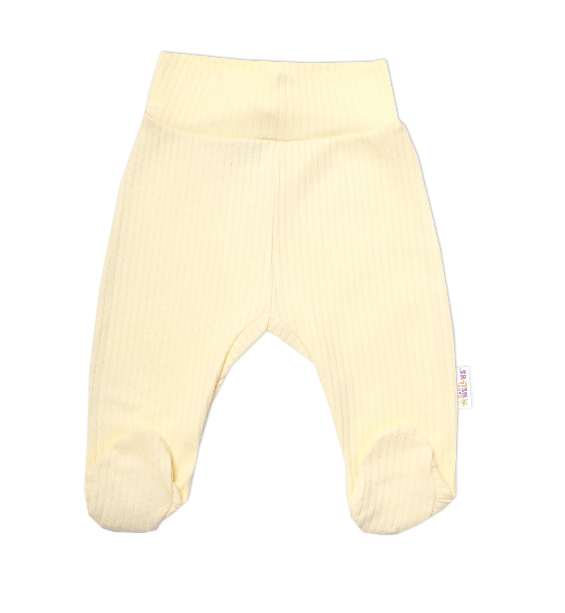 Baby Nellys Praktická 5-dílná žebrovaná soupravička do porodnice BOY, žlutá vel. 68