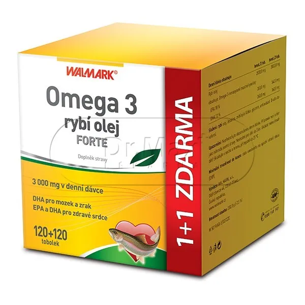 Walmark Omega 3 rybí olej FORTE tob.120+120 zdarma