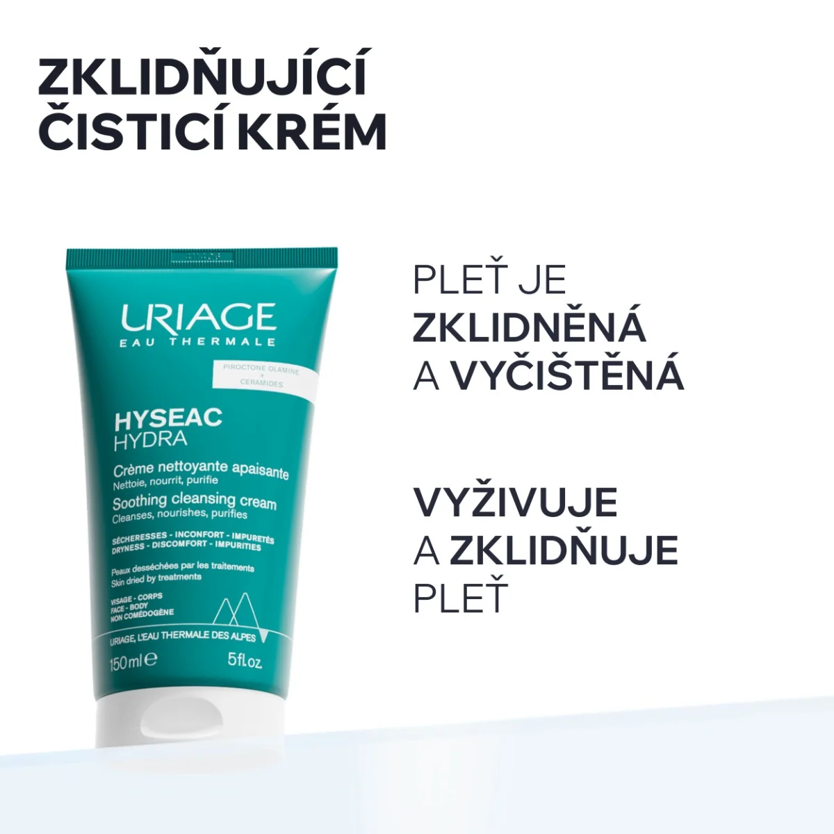 Uriage Hyséac Čisticí krém na vysušenou pleť při medikamentózní léčbě akné 150 ml