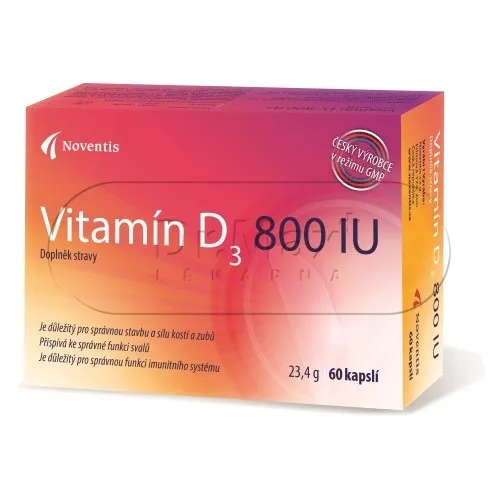 Vitamín D3 800 IU cps.60 (Noventis)