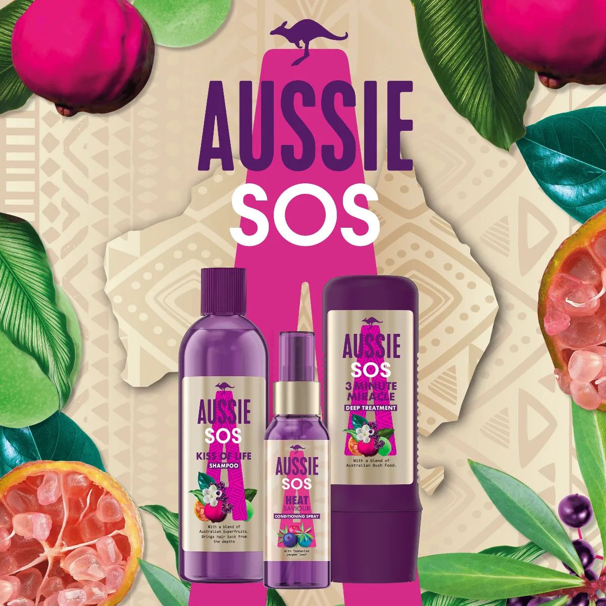 Aussie SOS Deep Repair 3 Minute Miracle intenzivní péče 225 ml