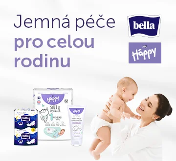 Jemná péče pro celou rodinu. Bella. Happy.