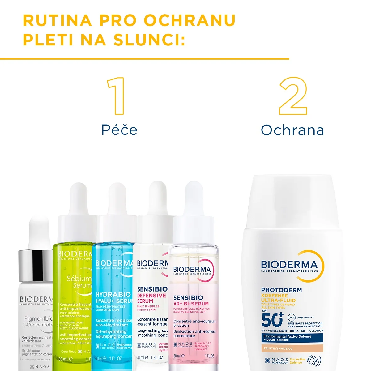 BIODERMA Photoderm XDefense ultrafluidní ochrana SPF50+ světlá 40 ml