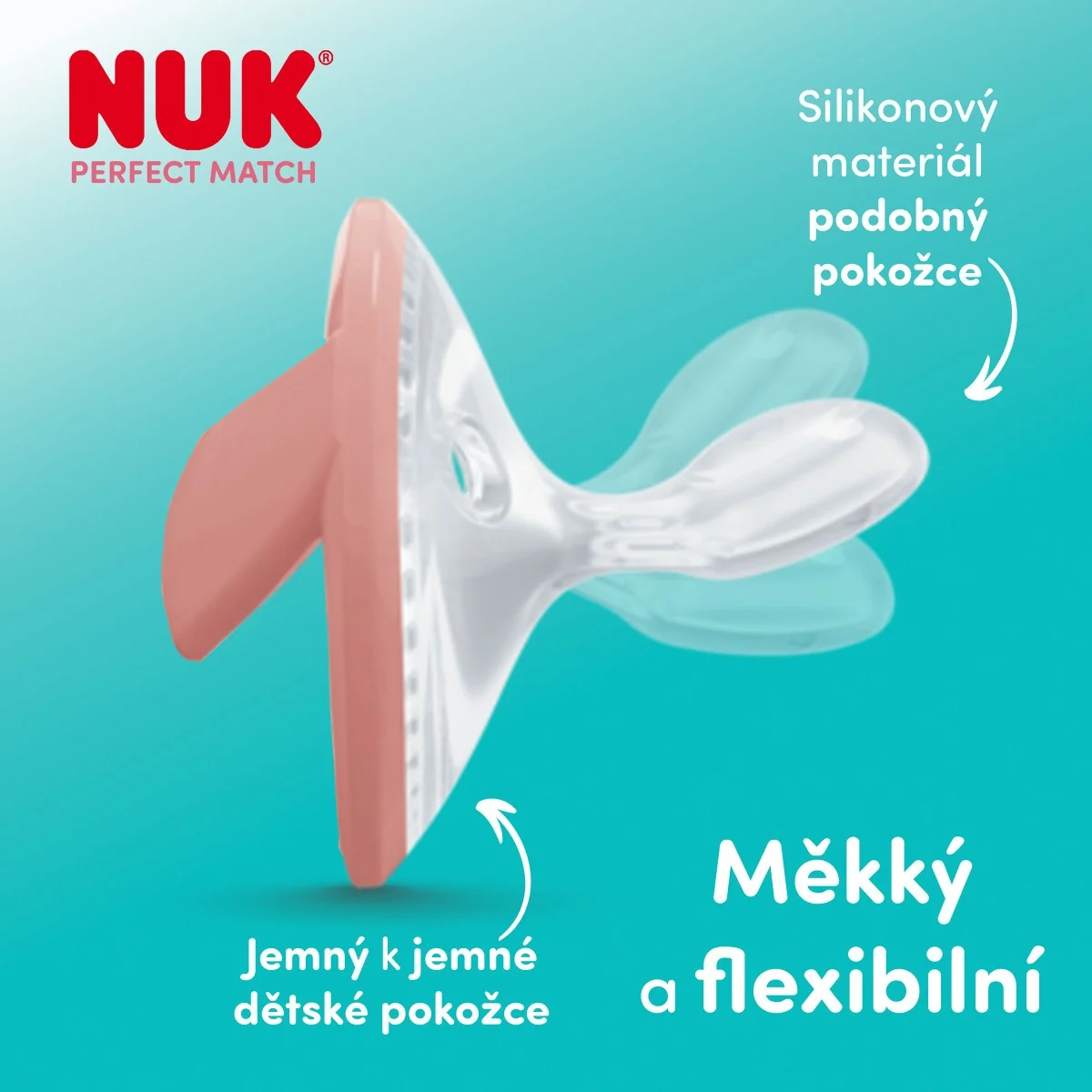 NUK Perfect Match Dudlík 0–6m box 2 ks beige/red