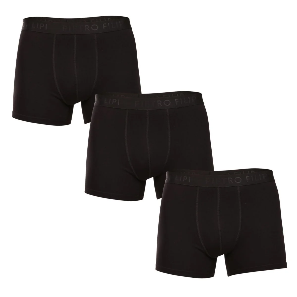 Pietro Filipi 3PACK pánské boxerky černé (3BCL001) M