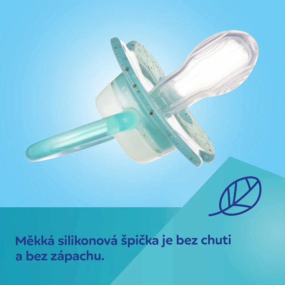 Canpol babies Svítící silikonový dudlík symetrický 18m+ 2 ks kluk