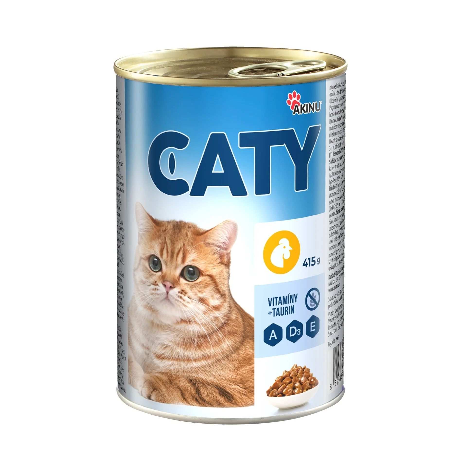 Akinu CATY Drůbeží kousky v omáčce konzerva pro kočky 14 x 415 g