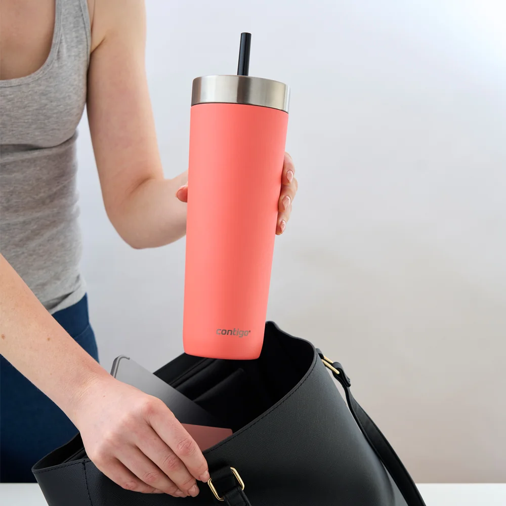 Contigo Láhev na pití Luxe Spillproof Tumb 720 ml korálová