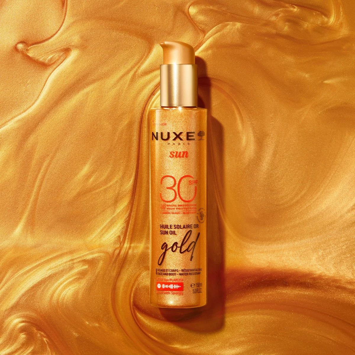 Nuxe Sun Zlatavý opalovací olej na tvář a tělo SPF30 150 ml