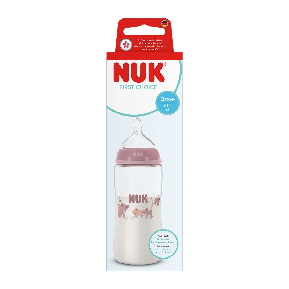 NUK First Choice Láhev 3m+ 300 ml 1 ks koala