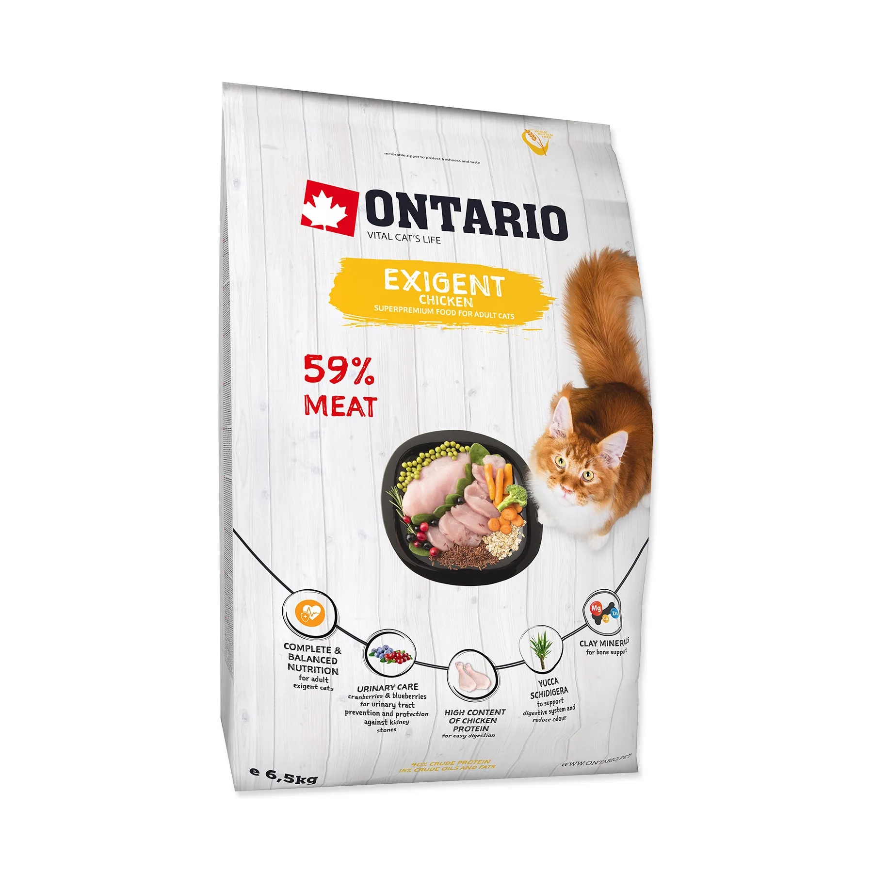 Ontario Cat Exigent granule 6,5 kg