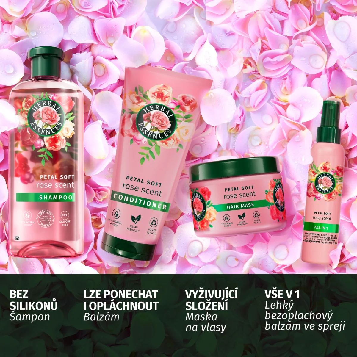 Herbal Essences Šampon Rose 350 ml