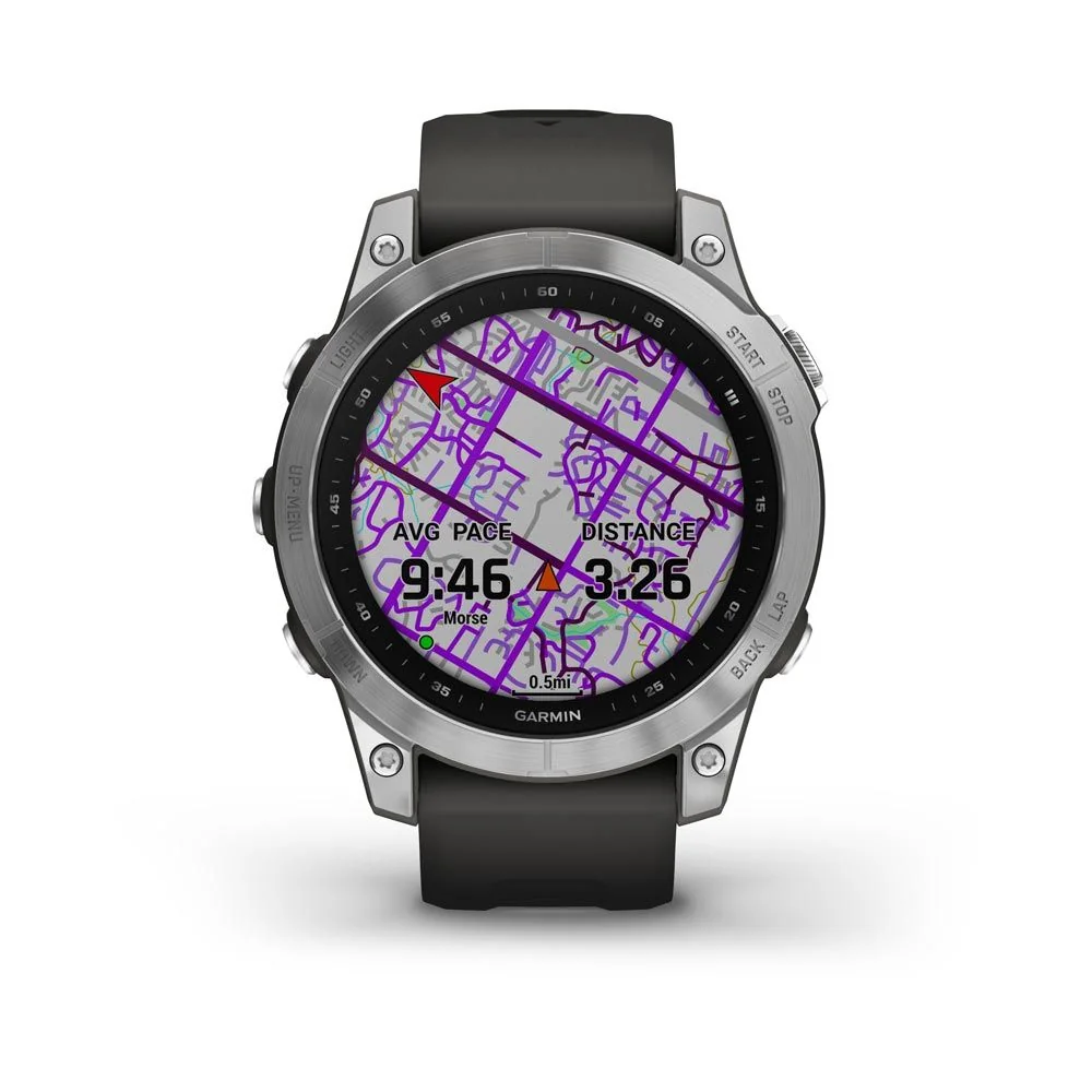 Garmin Fenix 7 Glass chytré hodinky Silver/Graphite