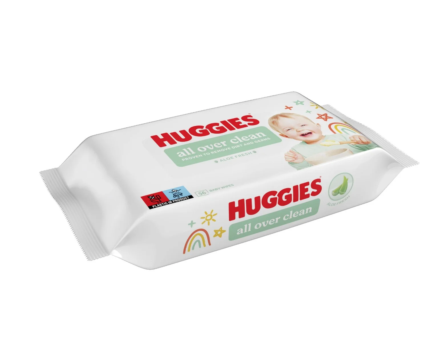 Huggies Single All Over Clean vlhčené ubrousky 56 ks