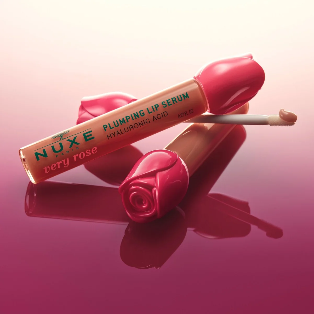 Nuxe Very Rose Sérum a lesk na rty na zjemnění a zvětšení objemu 8 ml