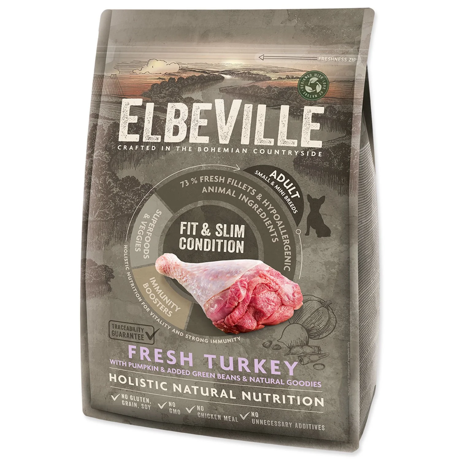 ELBEVILLE Krmivo Adult Mini Fit and Slim Condition Fresh Turkey 4kg