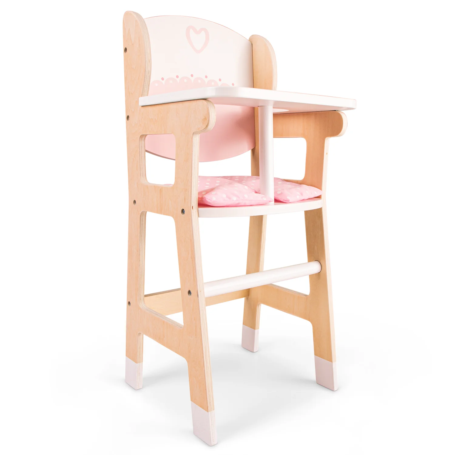 New Classic Toys Dřevěná jídelní židle pro panenky s polštářkem
