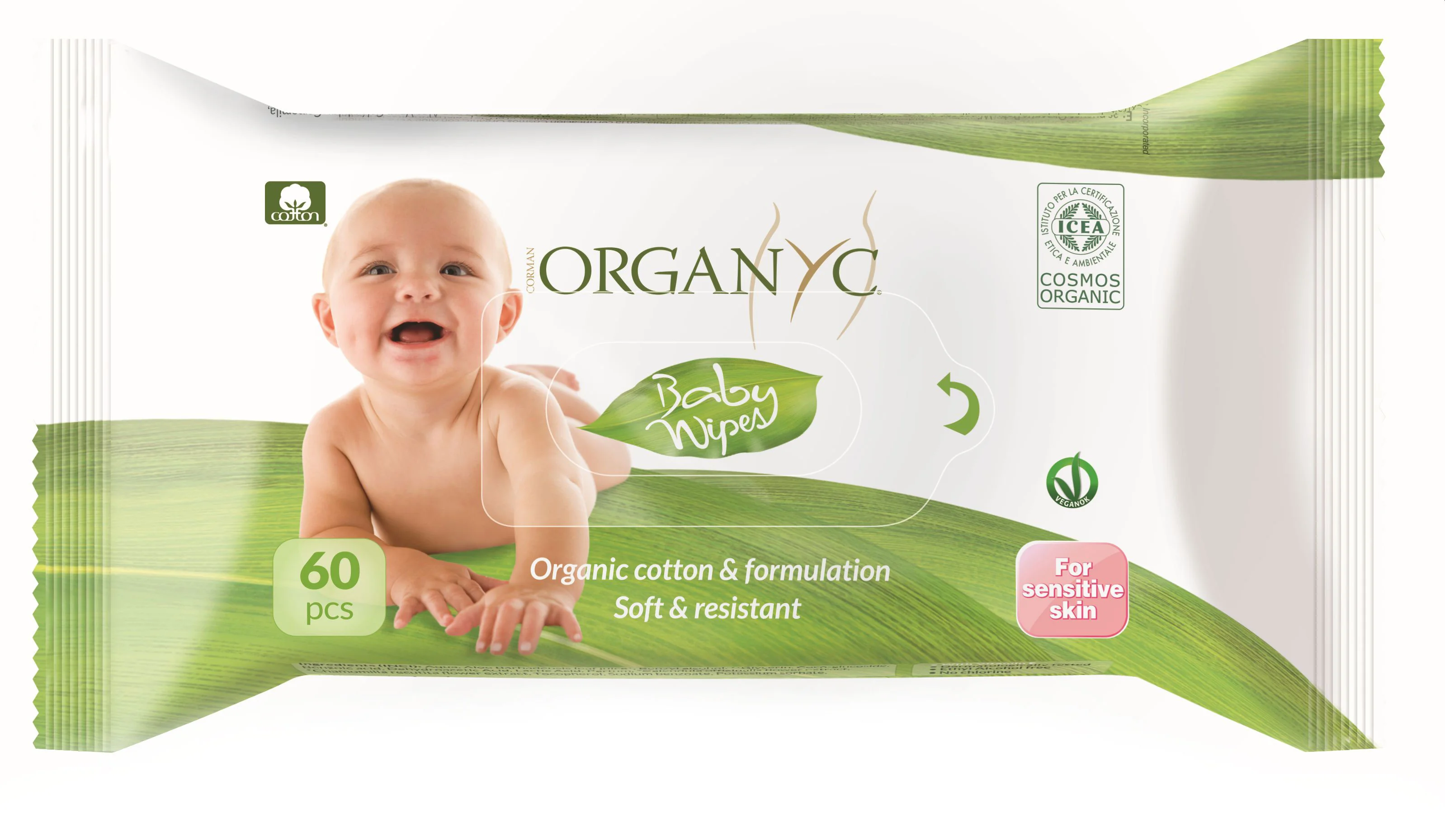 Organyc Bio dětské vlhčené ubrousky (60 ks)