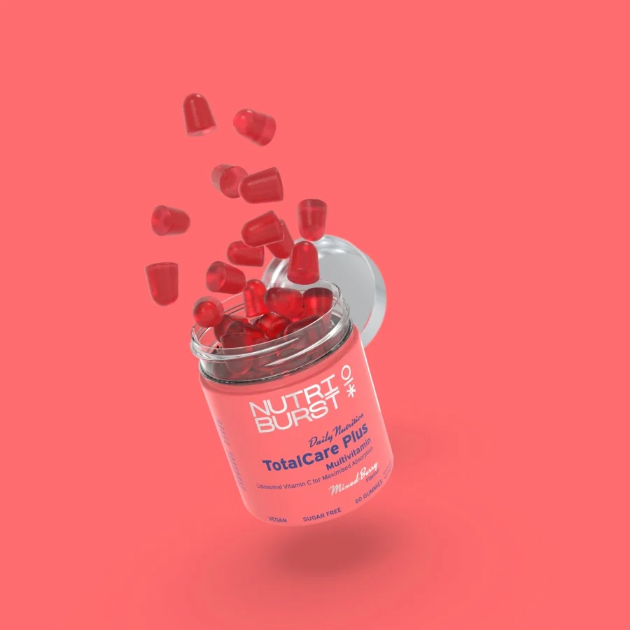 Nutriburst TotalCare Plus multivitaminoví gummies s vitamíny 60 ks lesní ovoce
