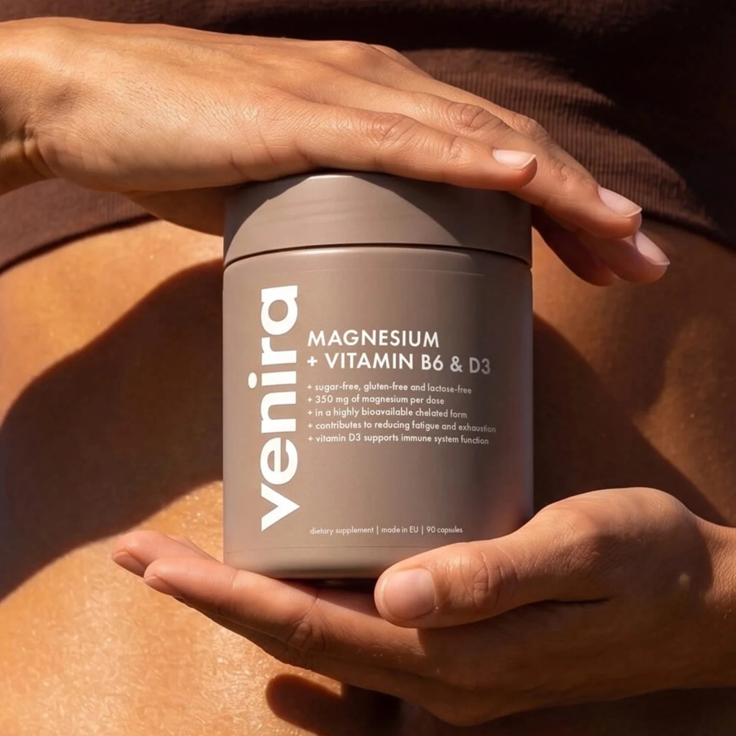 VENIRA Magnesium + Vitamin B6 & D3 90 kapslí