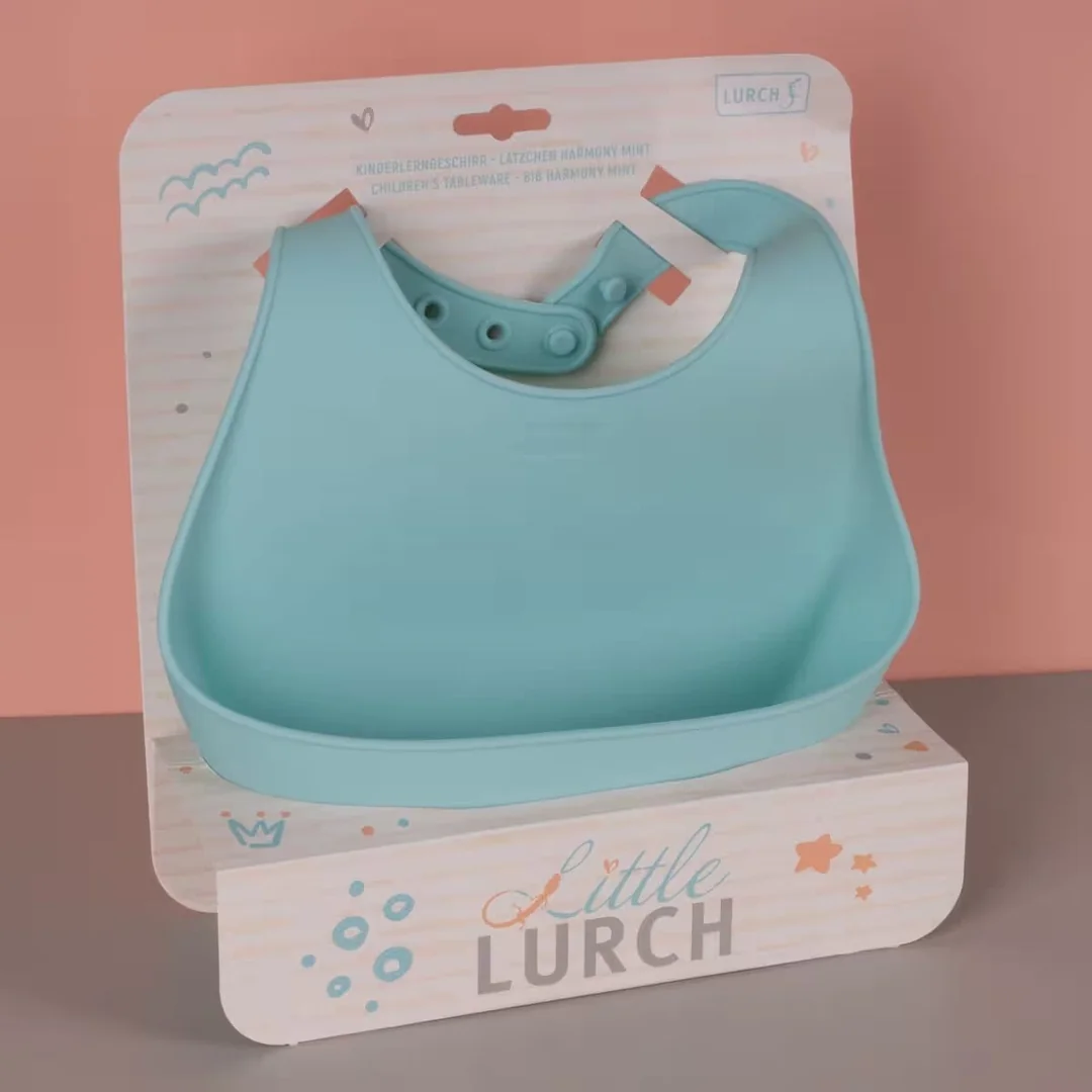 Lurch dětský silikonový bryndák mint (00280012)