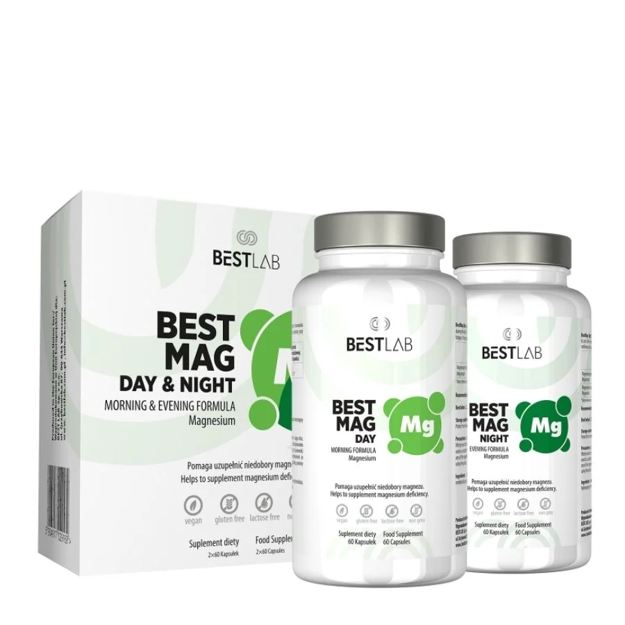 Best Lab BestMag Day & Night hořčík den a noc 2 x 60 kapslí