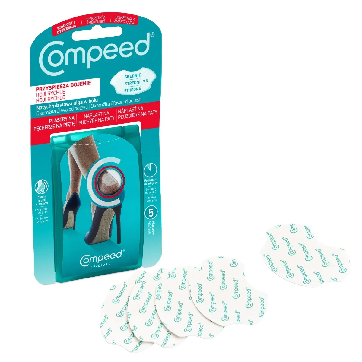 Compeed Náplast na puchýře na paty 5 ks