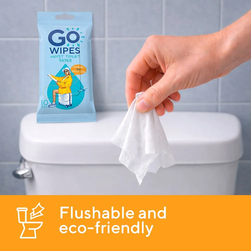 GoWipes Vlhčený toaletní papír Comfort Plastic Free 10 ks