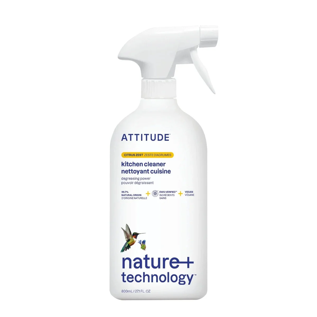 ATTITUDE Čistič na kuchyně s vůní citronové kůry rozprašovač 800 ml