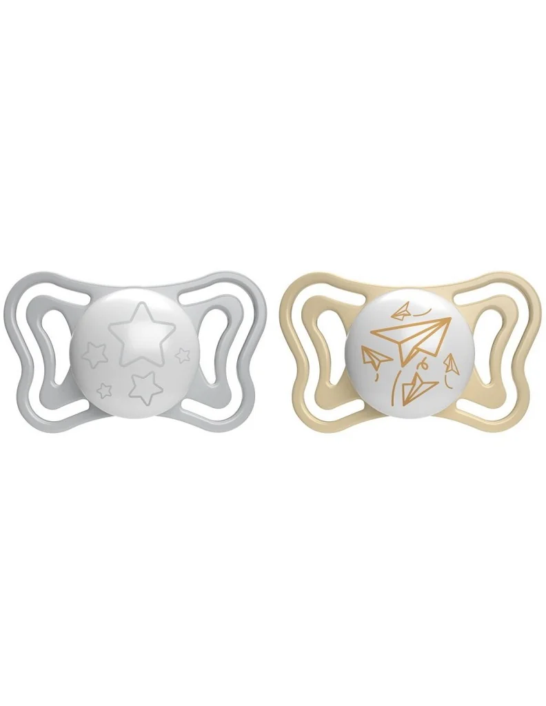 Chicco Dudlík Physio Light silikonový noční 6–16 m 2 ks