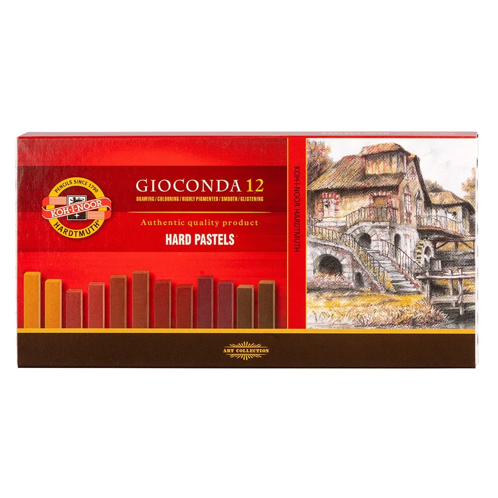 KOH-I-NOOR GIOCONDA 8122/12 - olejové křídy hnědá řada - 12 ks 