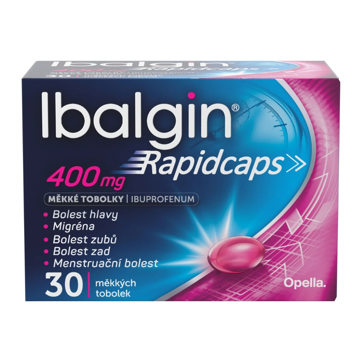 Ibalgin Rapidcaps 400 mg 30 měkkých tobolek
