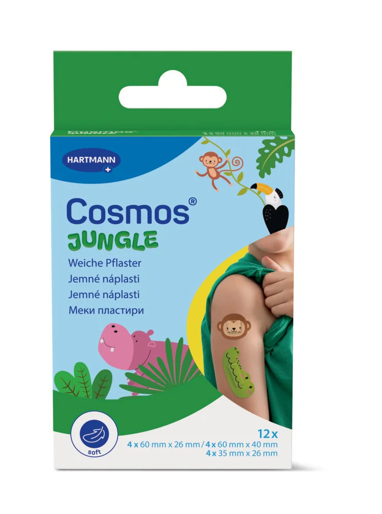 Cosmos Jungle náplasti ve tvaru zvířátek 12 ks