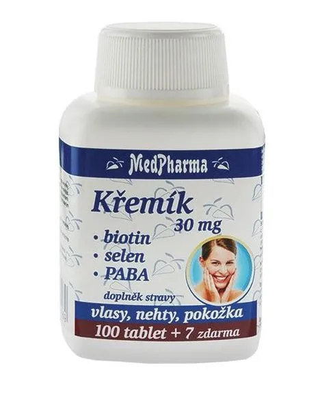 Medpharma Křemík 30 mg + Biotin + PABA