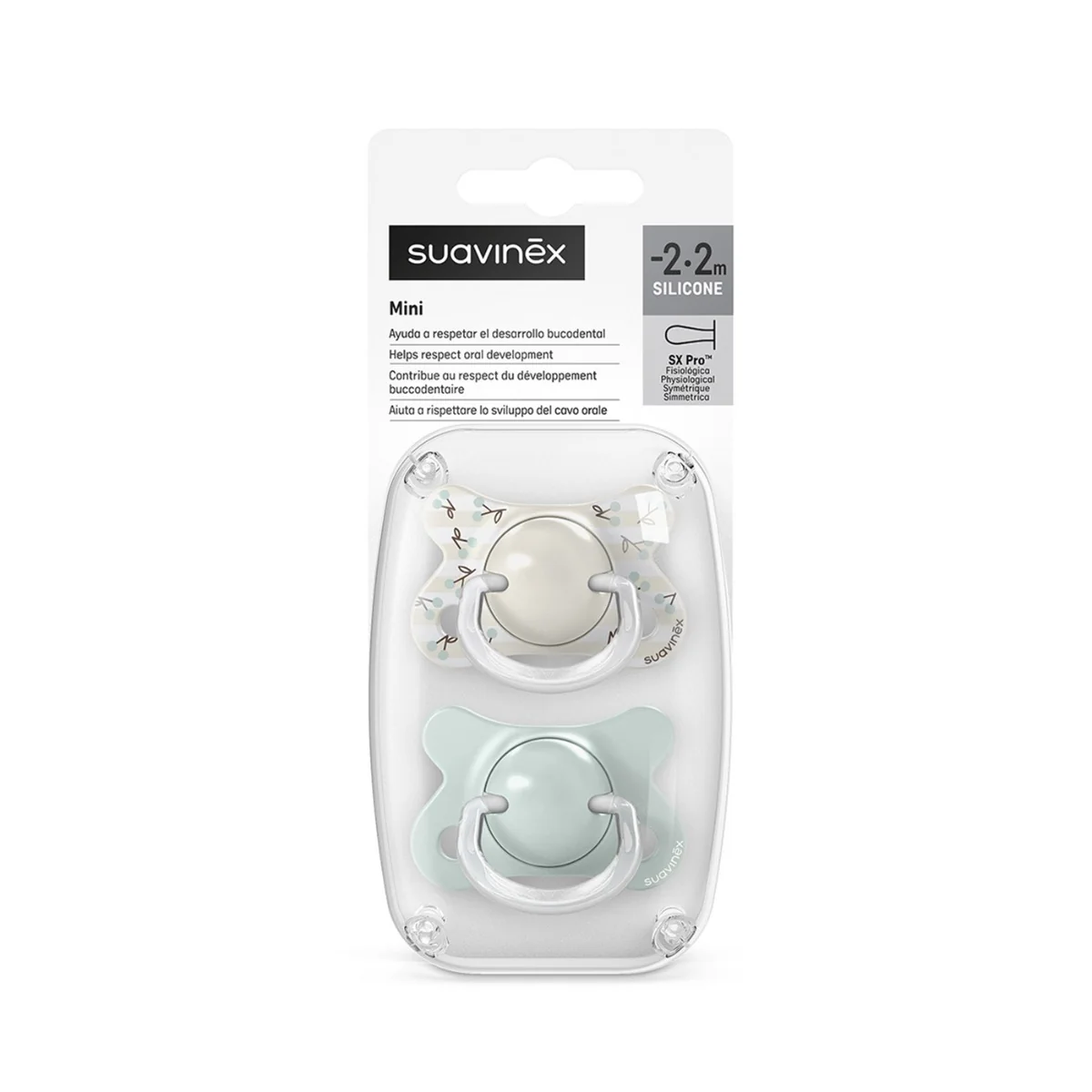 Suavinex Dudlík SX PRO fyziologický BIRDIES 2m+ 2 ks zelený