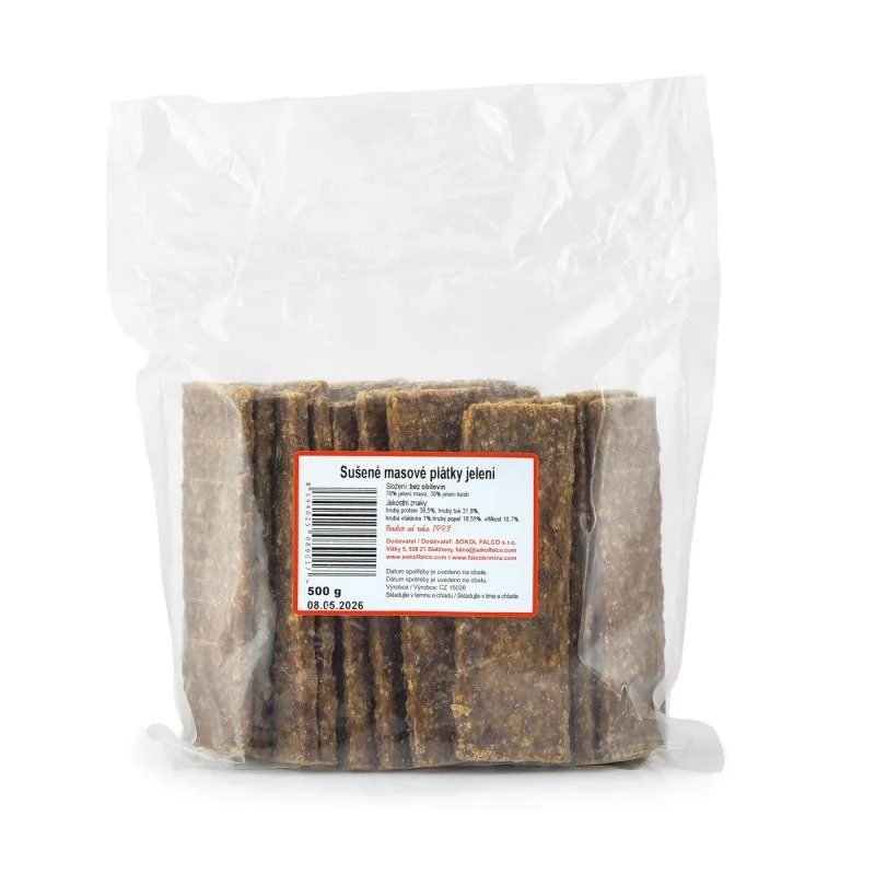 Sokol Falco Sušené masové plátky jelení 500g