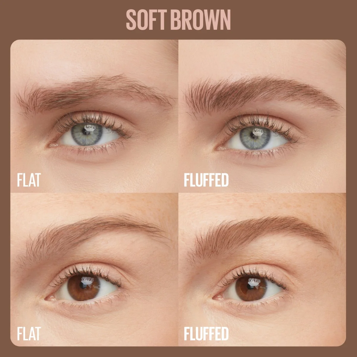 Maybelline Superfluff 255 Soft Brown gel na obočí 5 ml