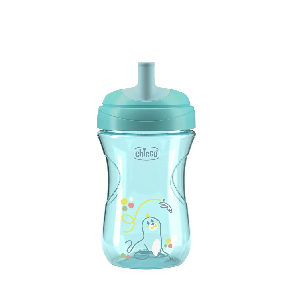 Chicco Hrneček Advanced se slámkovým náústkem 12m+ 266 ml teal